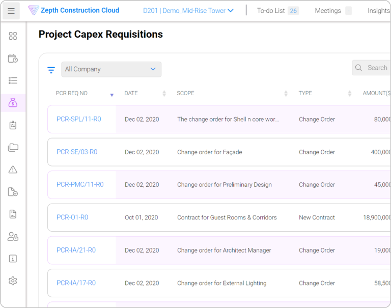 Construction Project Financials Management Software | Zepth