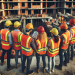 AI in construction site visualizing a modern project management approach